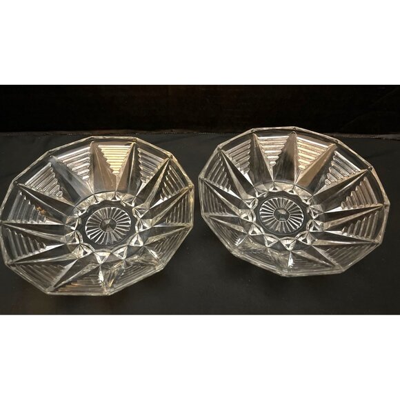 Anchor Hocking Vintage Serving Bowl Art Deco Style 6 1/2”, Set of 2 - Picture 2 of 9